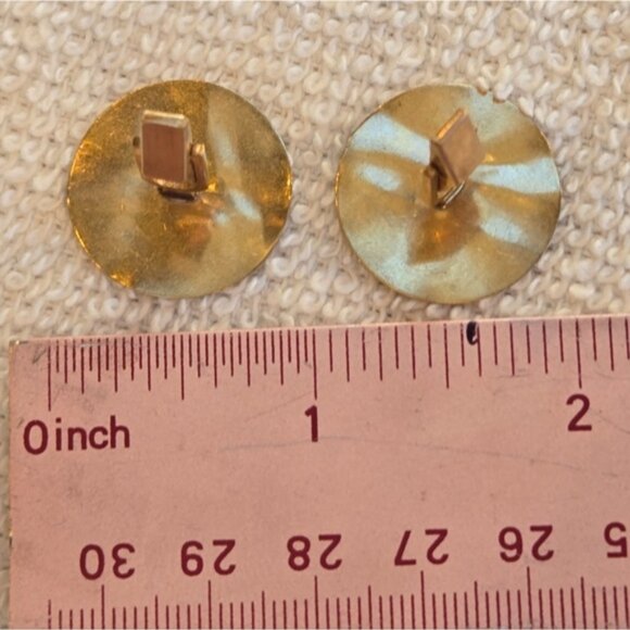 Vintage Elegant 14k Yellow Gold Cuff Links w/ floral design - Picture 4 of 6